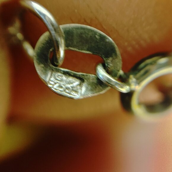 Filigree Butterfly Pendant Wheat Necklace Vintage Sterling Silver 925 From Turke - Picture 6 of 16